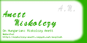 anett miskolczy business card